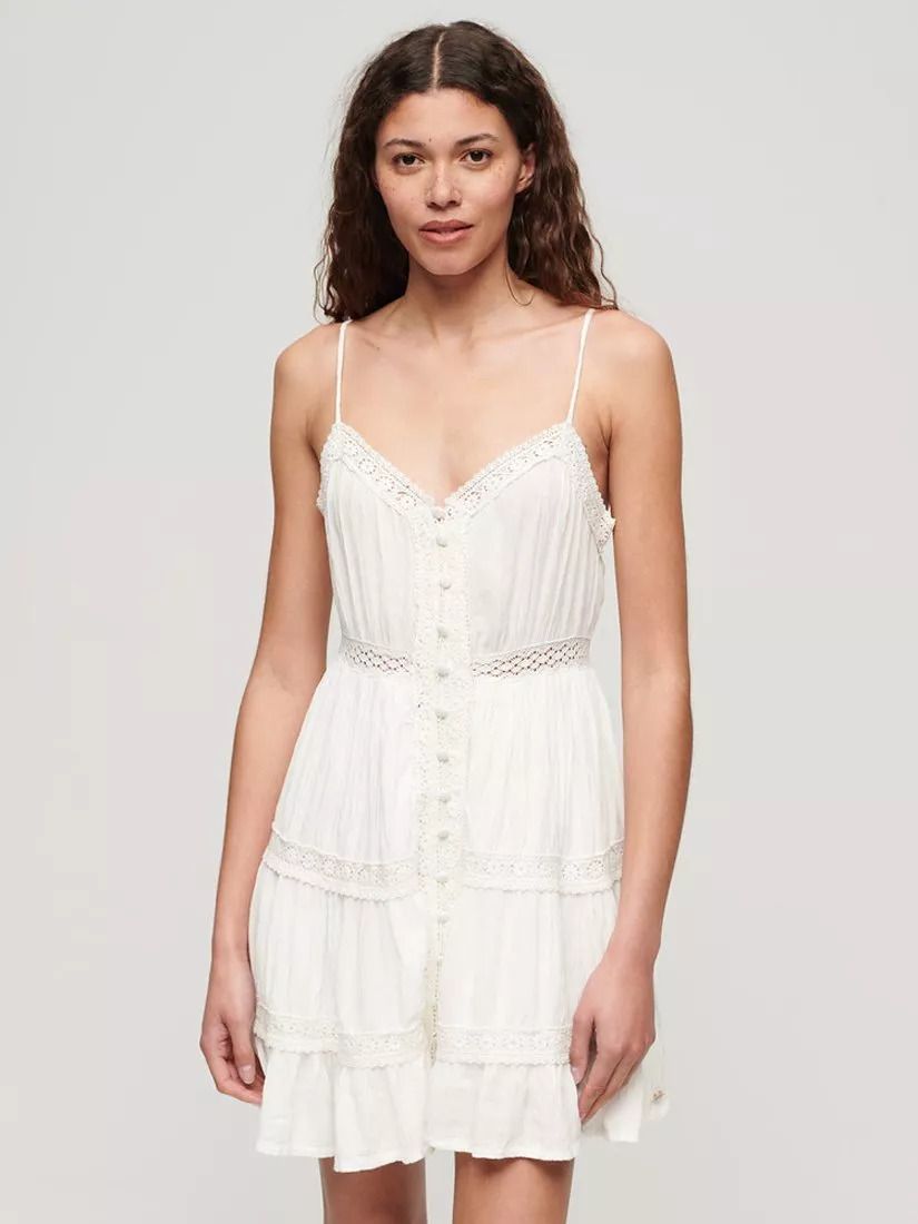 레이스 트리밍 캐미솔 미니 드레스 Alana Lace Trim Cami Mini Dress 111942348