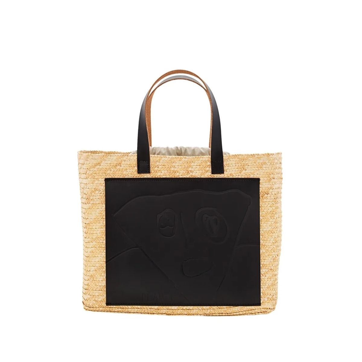 우븐 라피아 쇼퍼백 가방 토트 Plan C Woven Raffia Shopper Bag Neutrals                        Tote A0619259