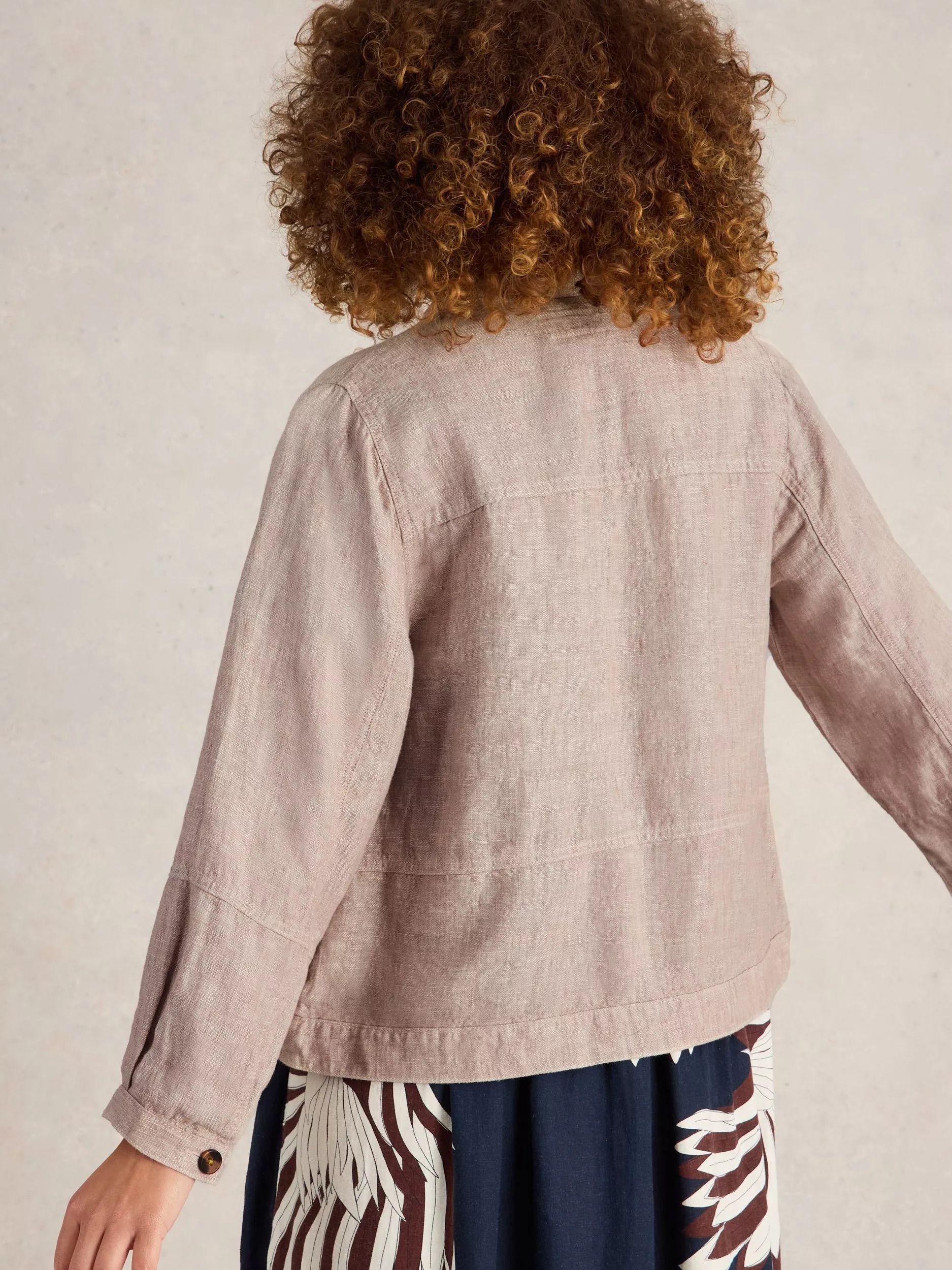 린넨 자켓 라이트 네츄럴 Camille Linen Jacket, Light Natural 113313469