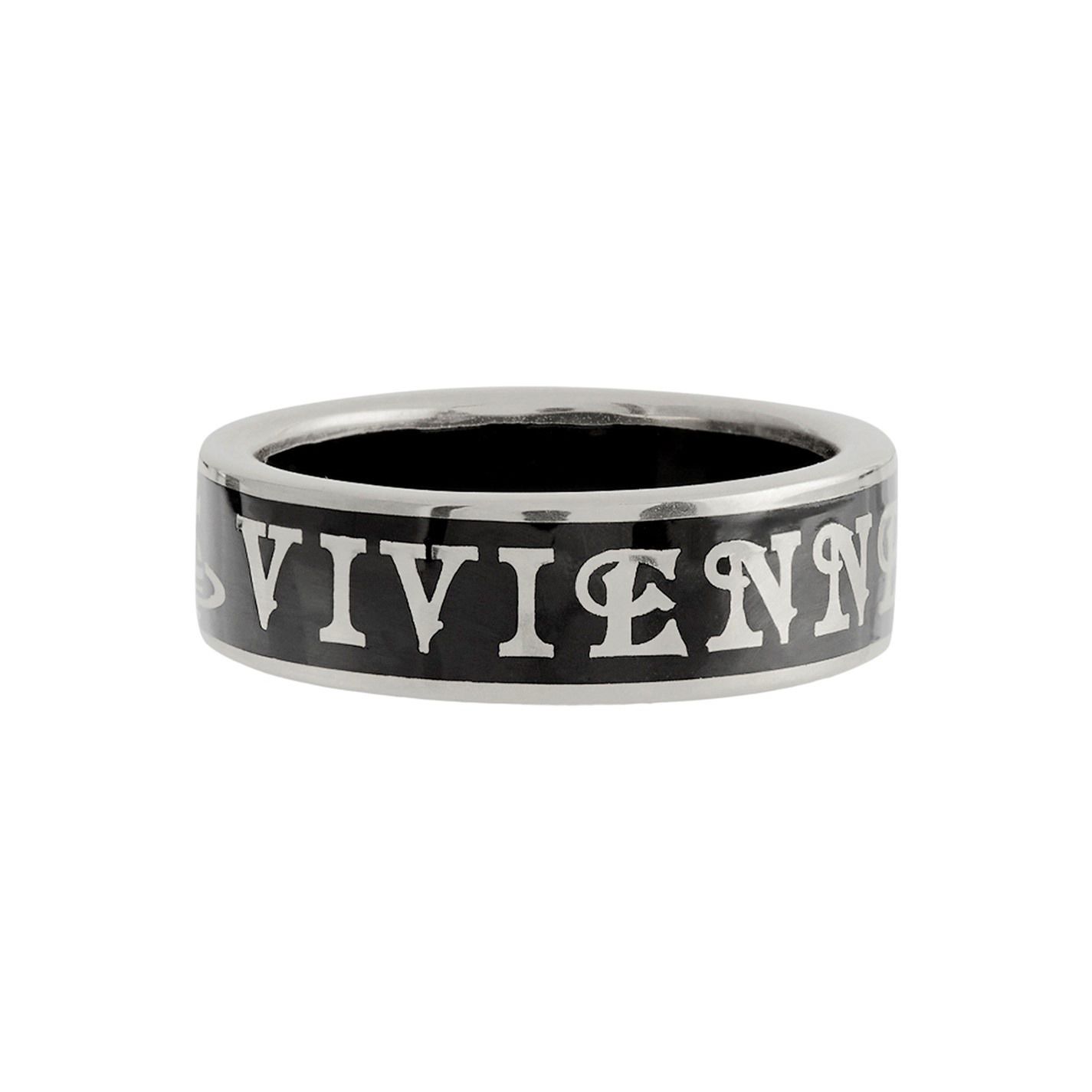 비브 반지 Viv Conduit St Ring 09 719602 Silver/Black