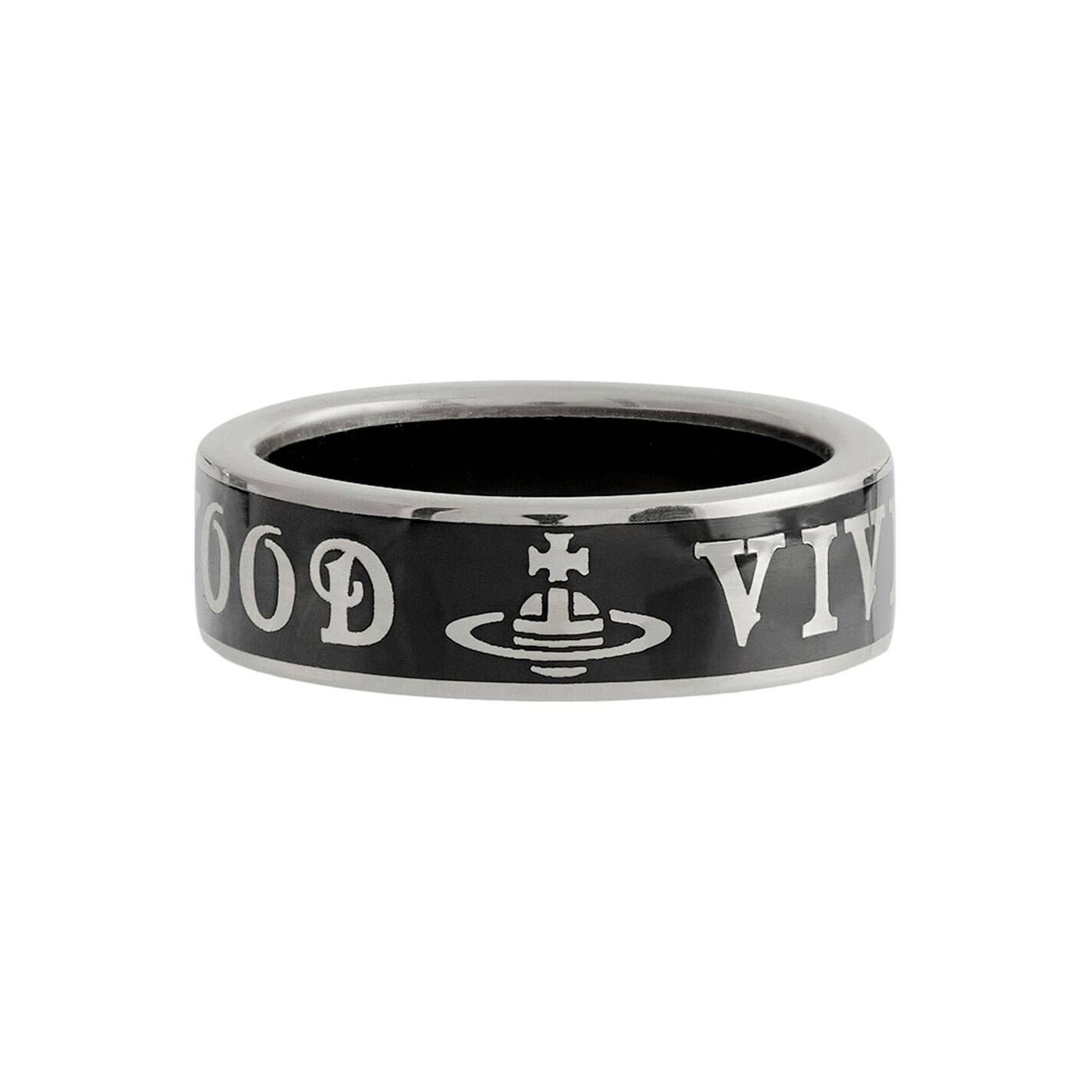 비브 반지 Viv Conduit St Ring 09 719602 Silver/Black