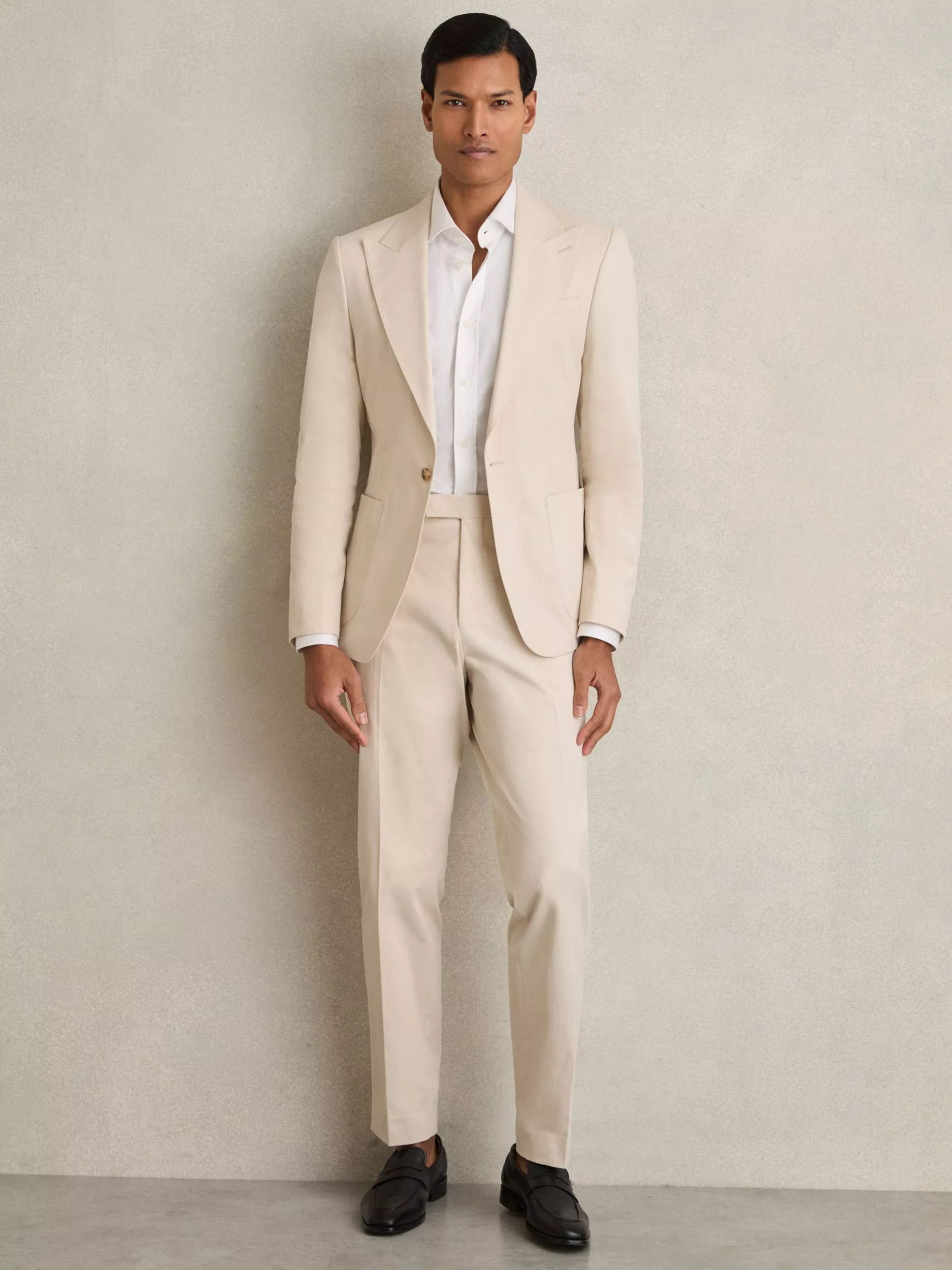 코튼 블렌드 수트 자켓 스톤 Putney Cotton Blend Single Breasted Suit Jacket, Stone 113309362