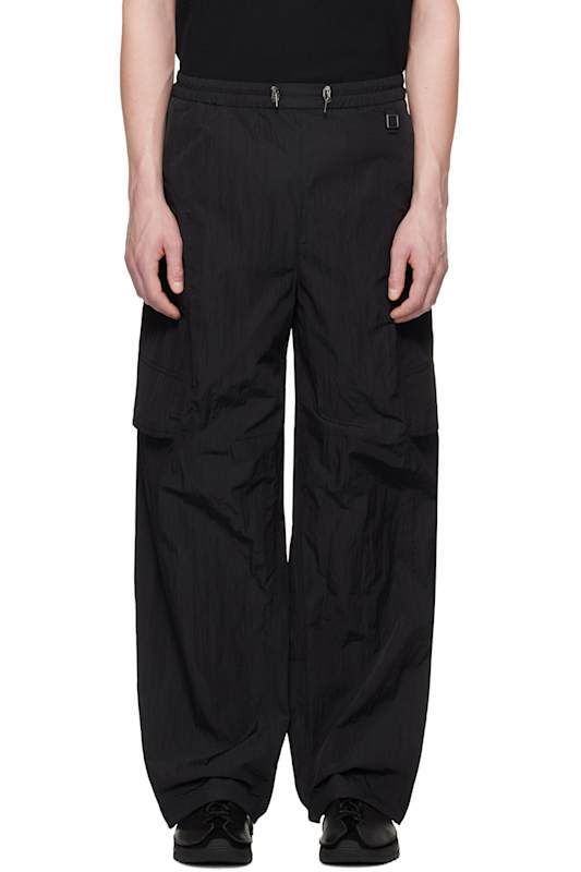 블랙 나일론 트랙 팬츠 Black Nylon Track Pants 17347761