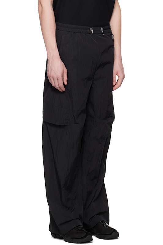 블랙 나일론 트랙 팬츠 Black Nylon Track Pants 17347761