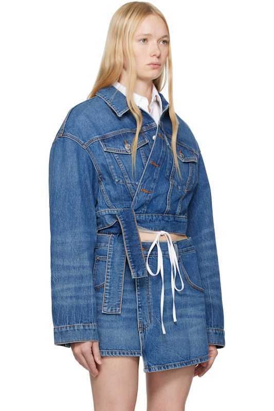 블루 코튼 데님 자켓 Blue Regen Cotton Wrapped Denim Jacket 17568651