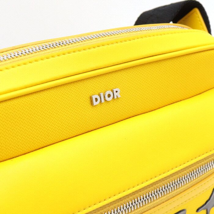 Dior Yellow Rider 2.0 Zip Messenger Shoulder Crossbody Bag
