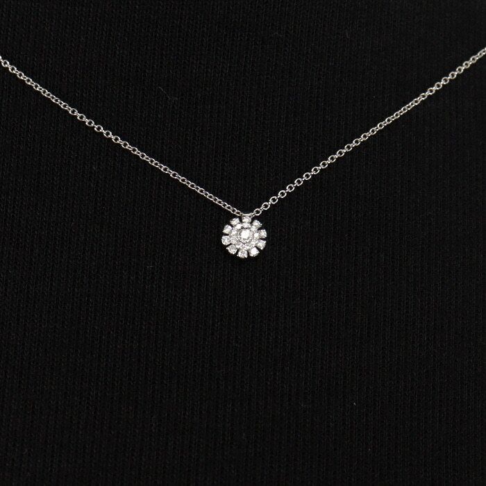 18k 중고 20074583 18K 화이트골드 011캐럿 다이아 마르게리타 목걸이 aa50321