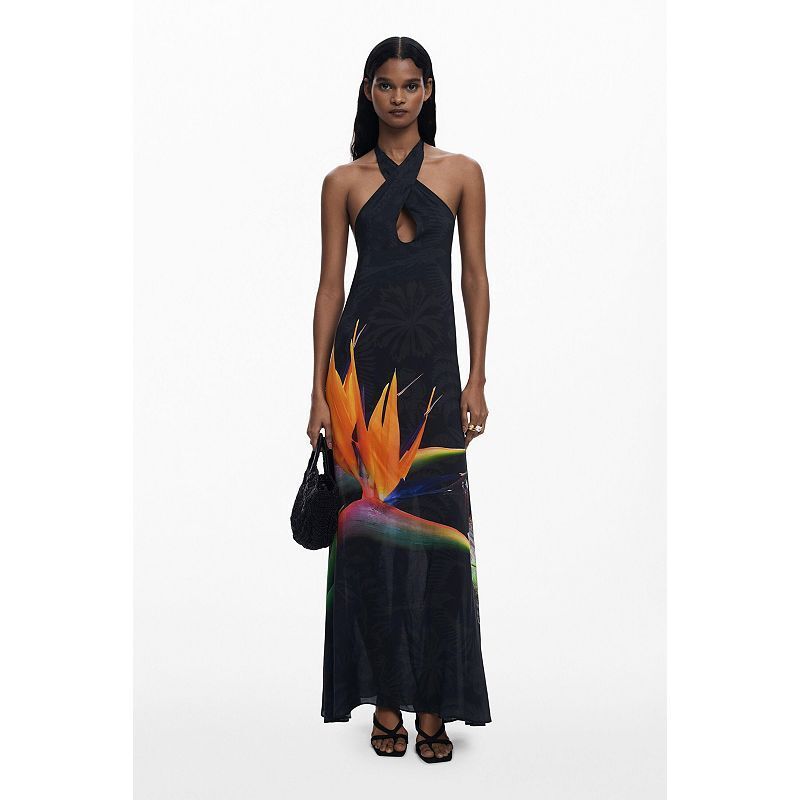 여성 프린팅 롱 드레스 Women's Printed long dress 21269975 Black