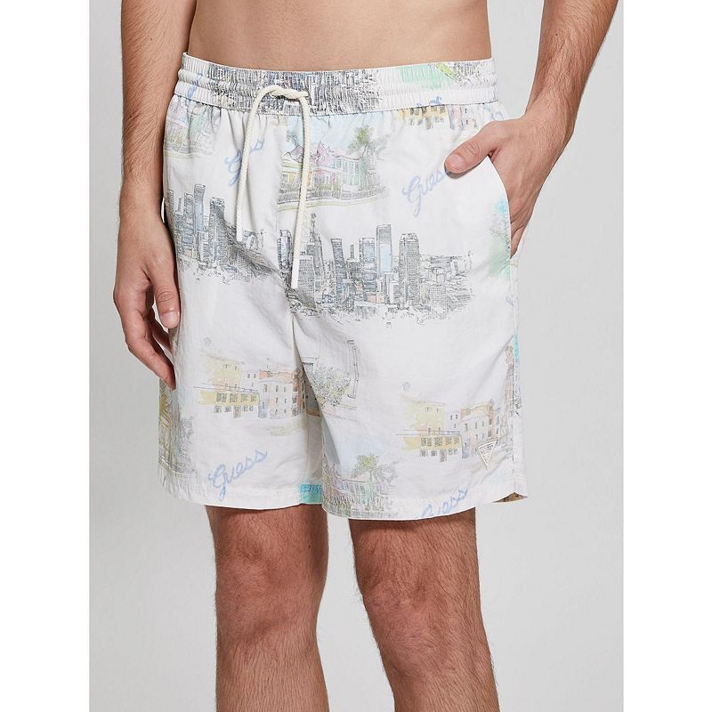 여성 프린팅 스윔 트렁크 Women's Printed Swim Trunks 21641730 Aop cities