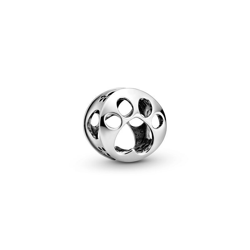 스털링 실버 프린트 참 Sterling Silver Openwork Paw Print Charm 13312576 No Color