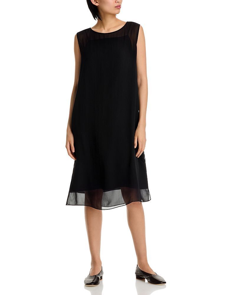 넥 실크 드레스 Bateau Neck Silk Dress 5542046