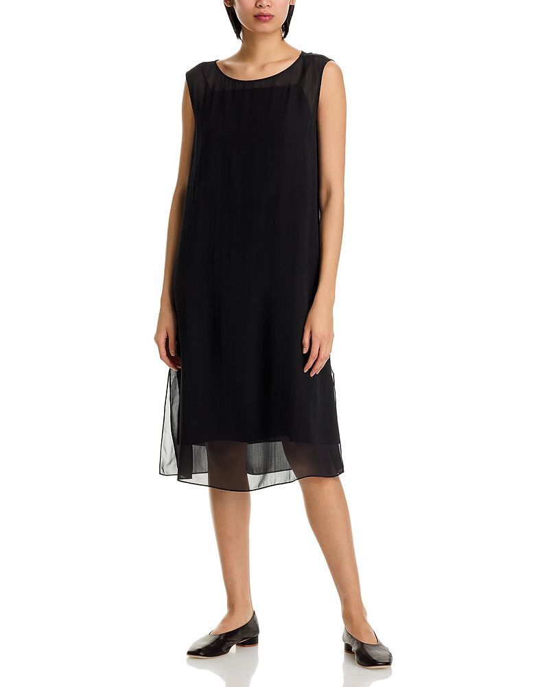 넥 실크 드레스 Bateau Neck Silk Dress 5542046