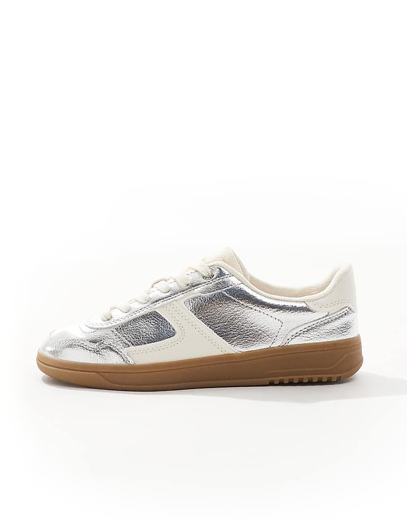 스니커즈 실버 Sneaker in Silber mit Gummisohle 208277392SILBER