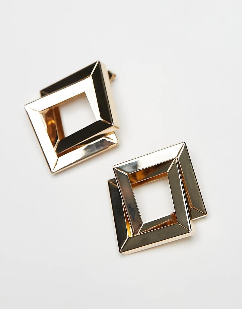 Esme   Eckige Statement-Ohrringe in Gold-Optik 208111141GOLD