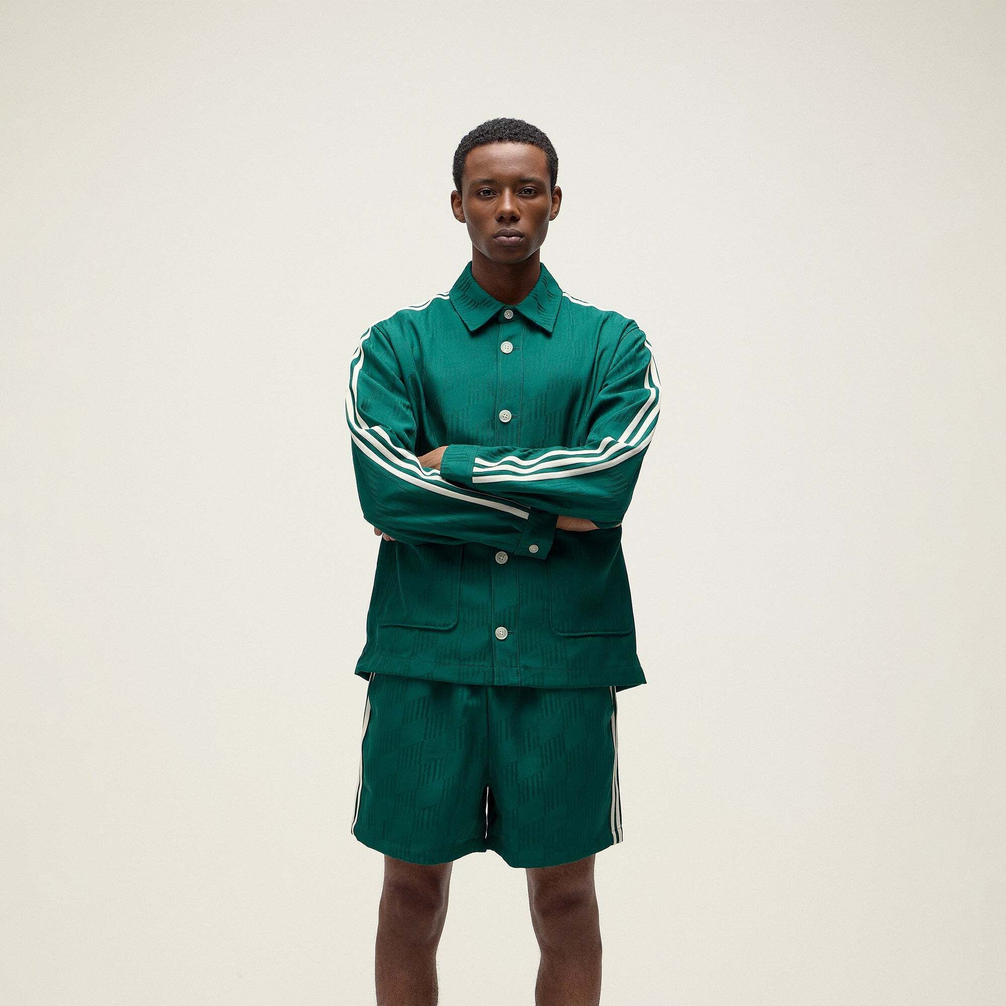아디다스 자카드 오버셔츠 그린 Kith for adidas Football Jacquard Overshirt - Green 8285147824256
