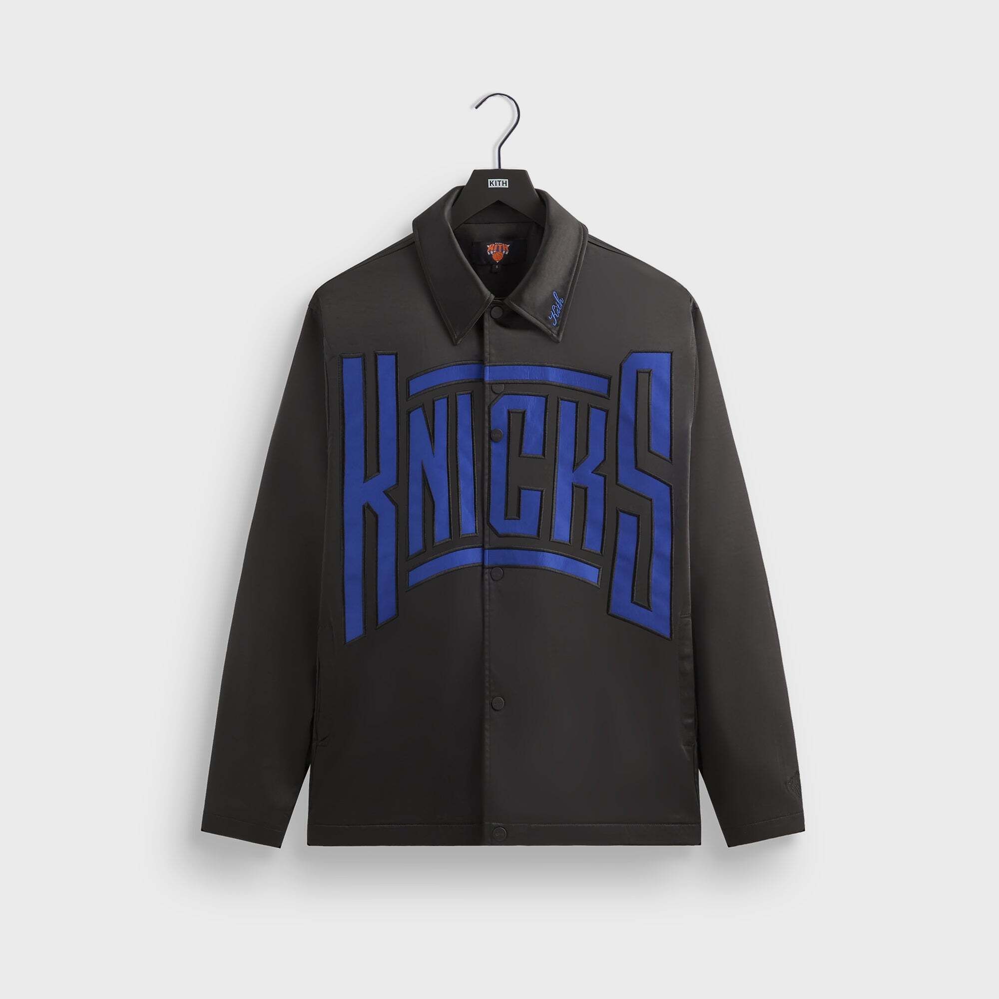 더 뉴 욕 자켓 블랙 Kith for the New York Knicks Snap Front Coaches Jacket - Black 8284660433024
