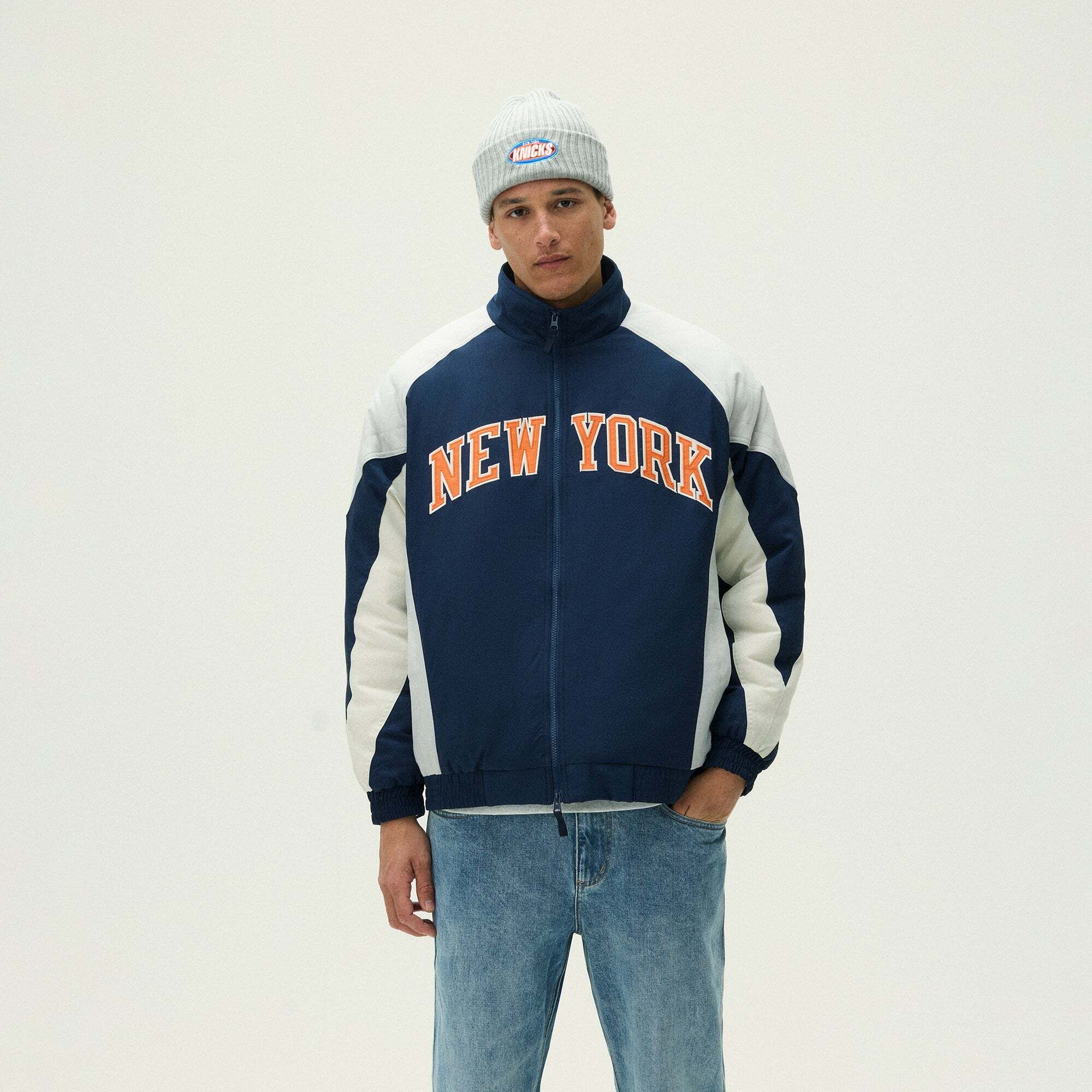 더 뉴 욕 나일론 패디드 자켓 Kith for the New York Knicks Nylon Padded Jacket - Nocturnal 8284660957312
