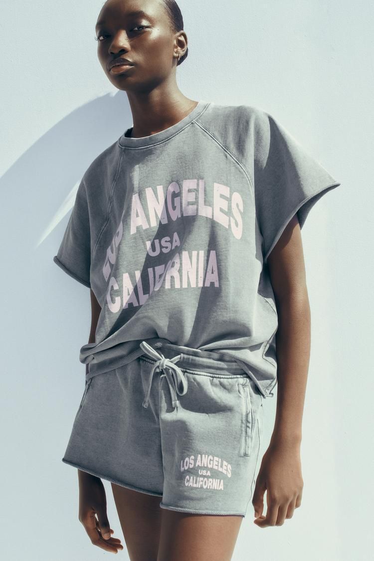 워시드 이펙트 스웻셔츠 바지 WASHED EFFECT TEXT SWEATSHIRT SHORTS 430643119