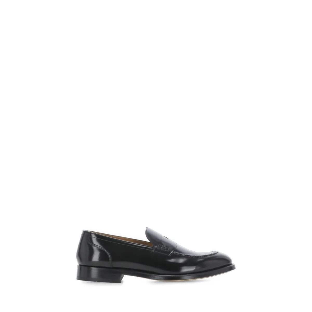 블랙 스무스 가죽 로퍼 Doucal's Black Smooth Leather Loafers Black                        Loafer A0628587