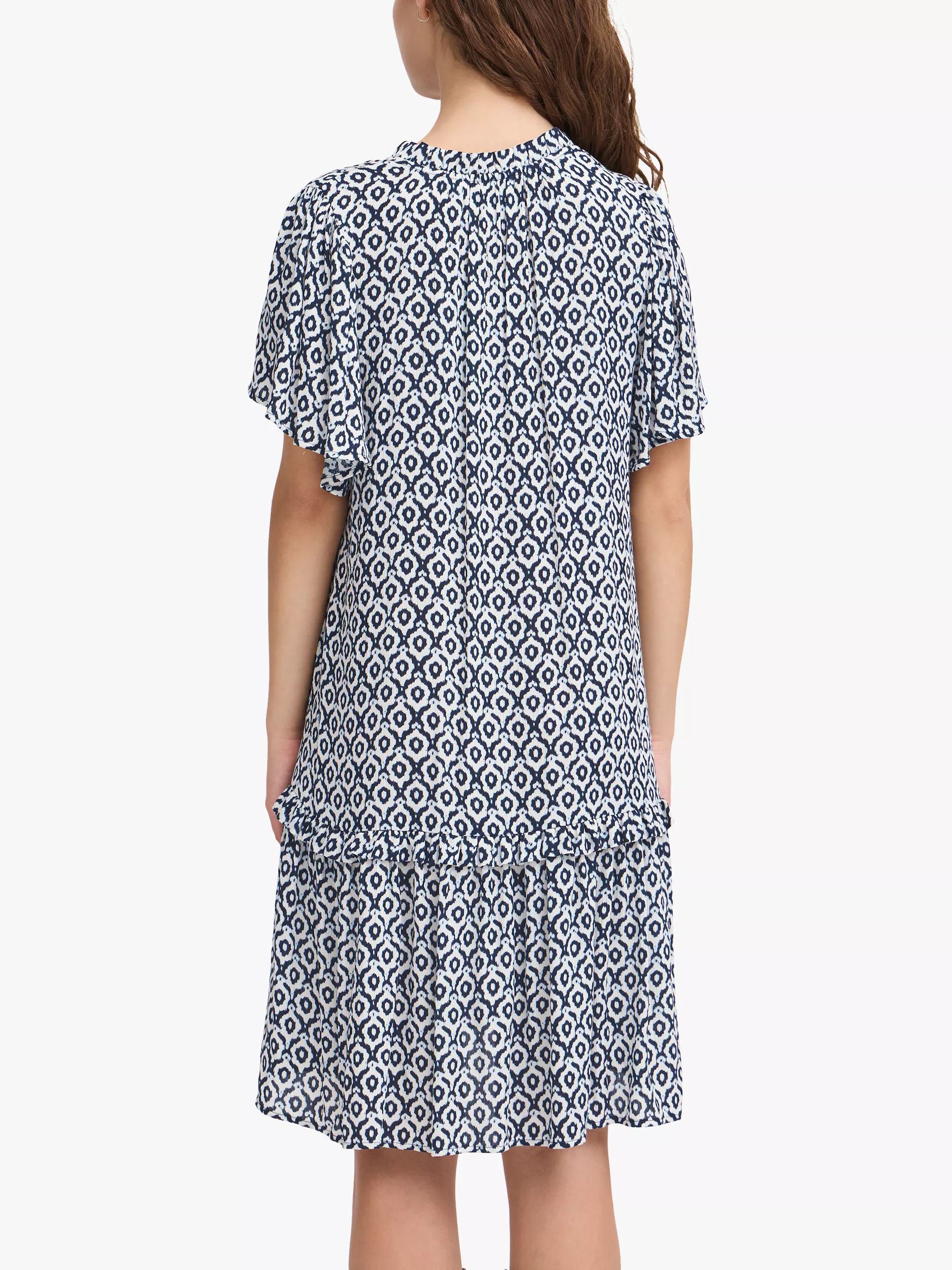 프린트 드레스 Marrakech Ikat Tile Print Smock Knee Length Dress, Total Eclipse/Multi 113536660