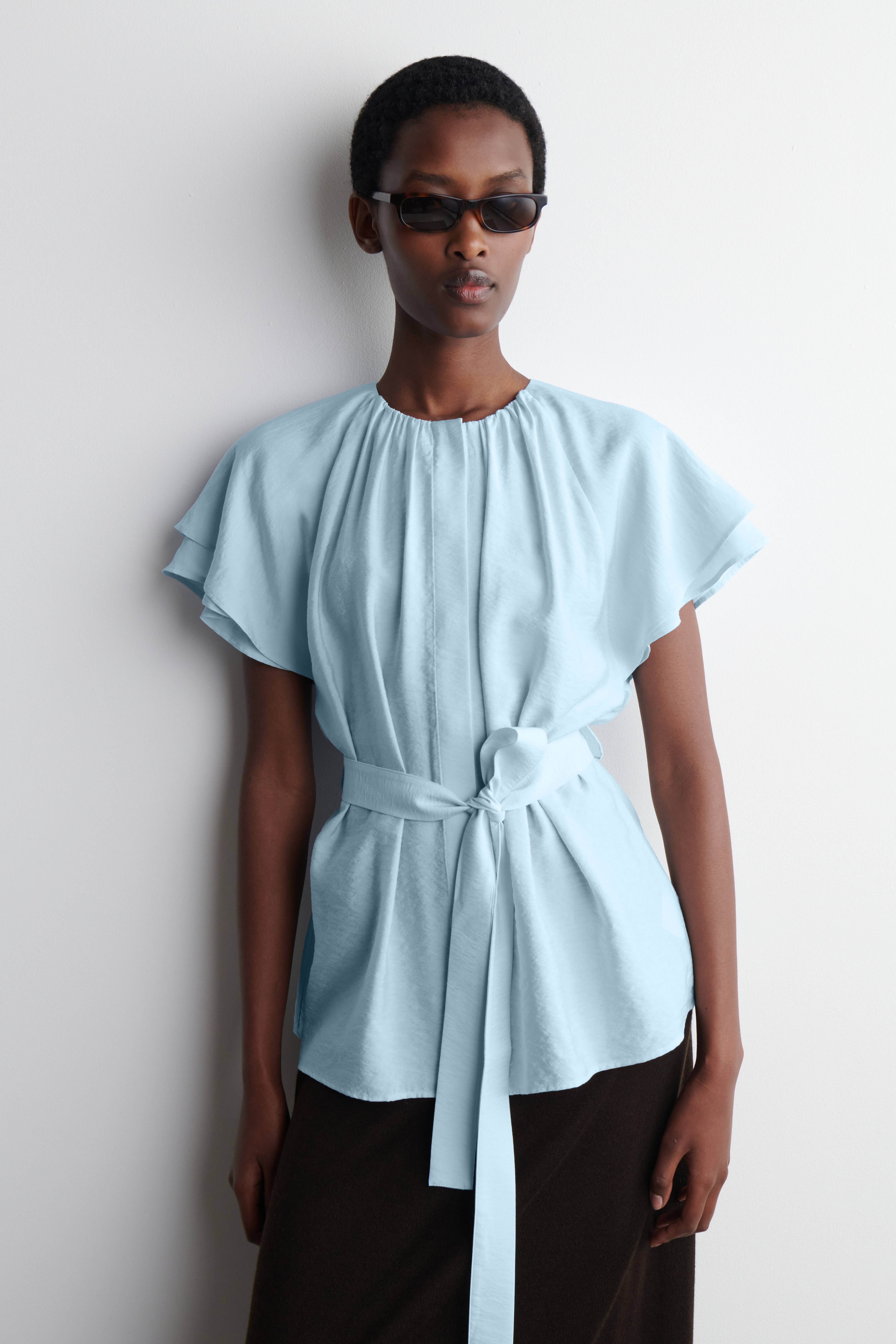 벨트 블라우스 LAYERED BELTED BLOUSE 1275374002