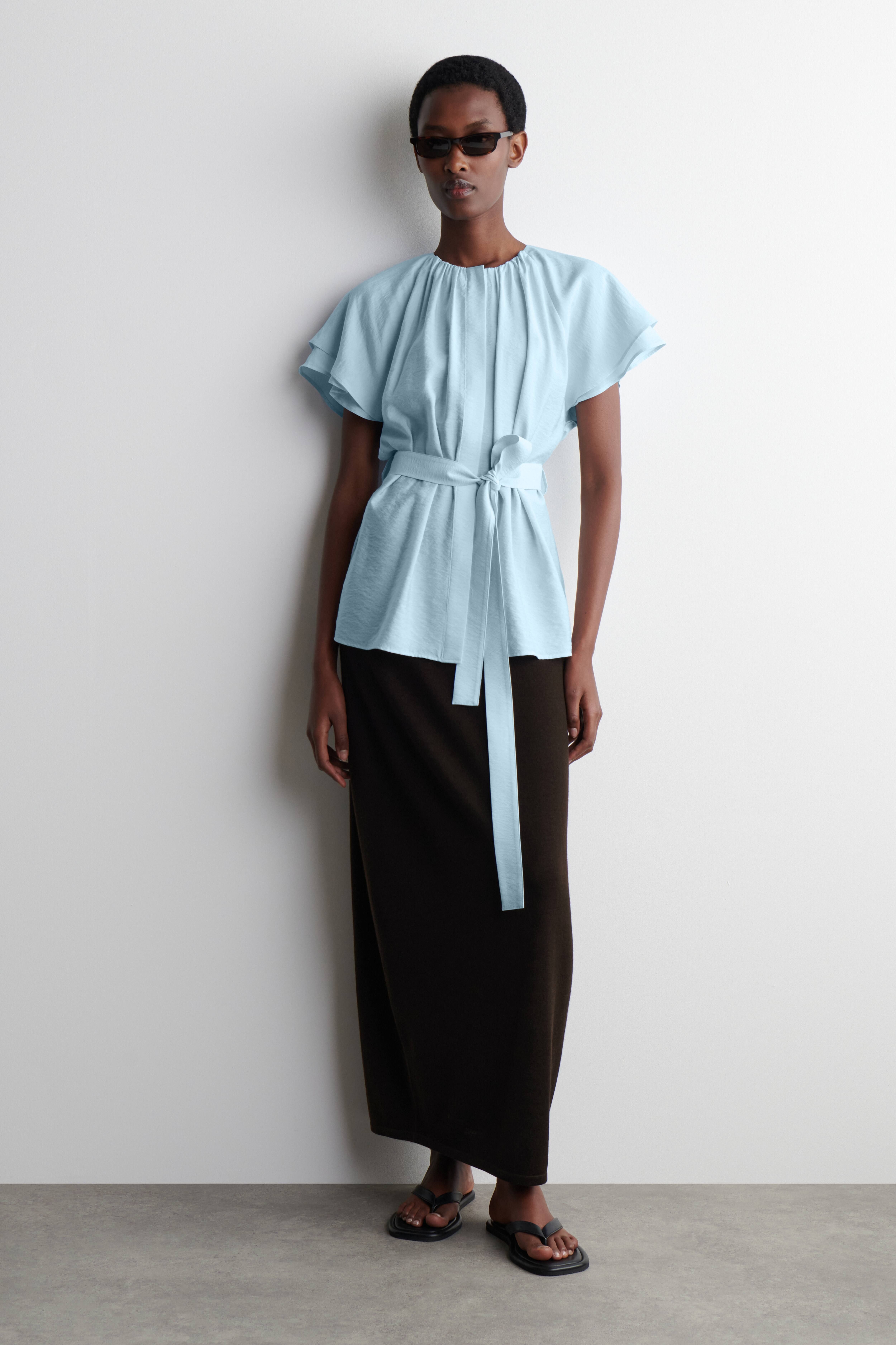 벨트 블라우스 LAYERED BELTED BLOUSE 1275374002