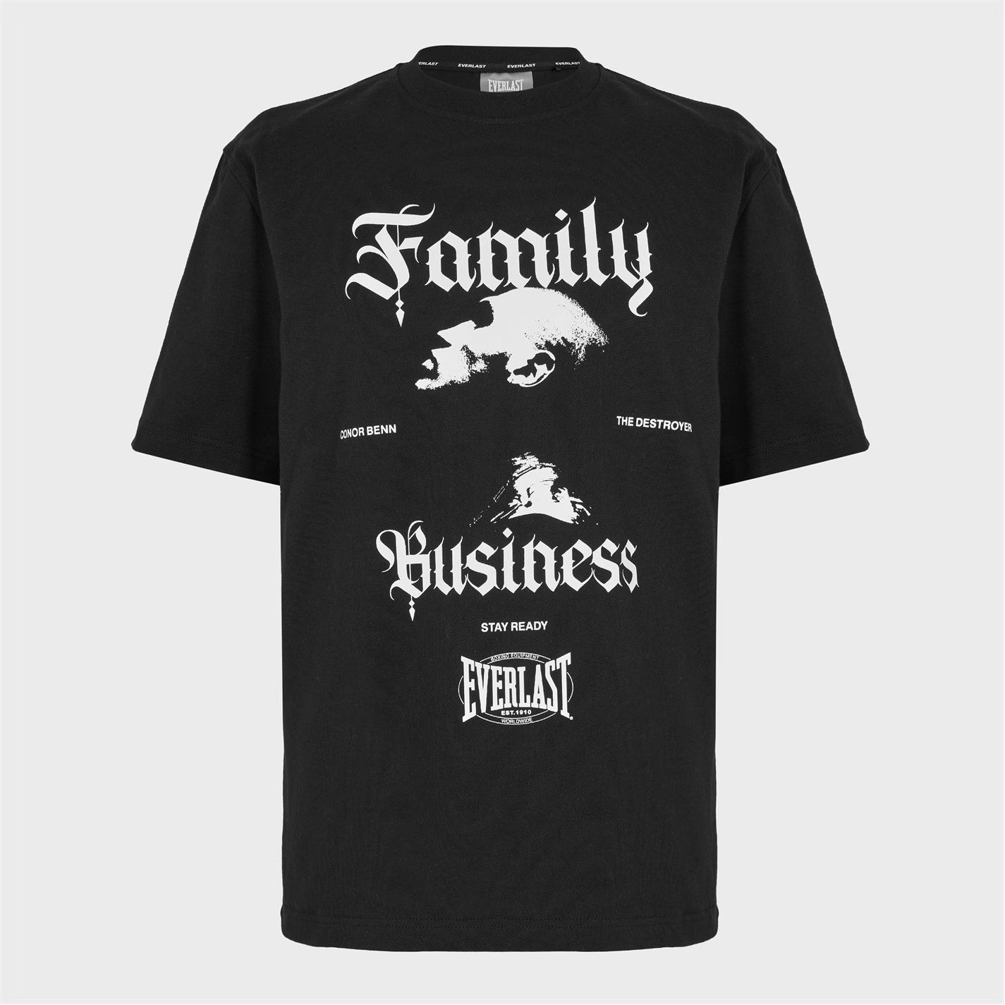 티셔츠 남성 블랙 x Conor Benn Gym T-Shirt Mens Black FrontG 59450202