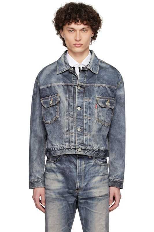 네이비 에디션  나일론 트윌 프린트 자켓 Navy Levi's Edition Nylon Twill Inkjet Print Jacket 18404521