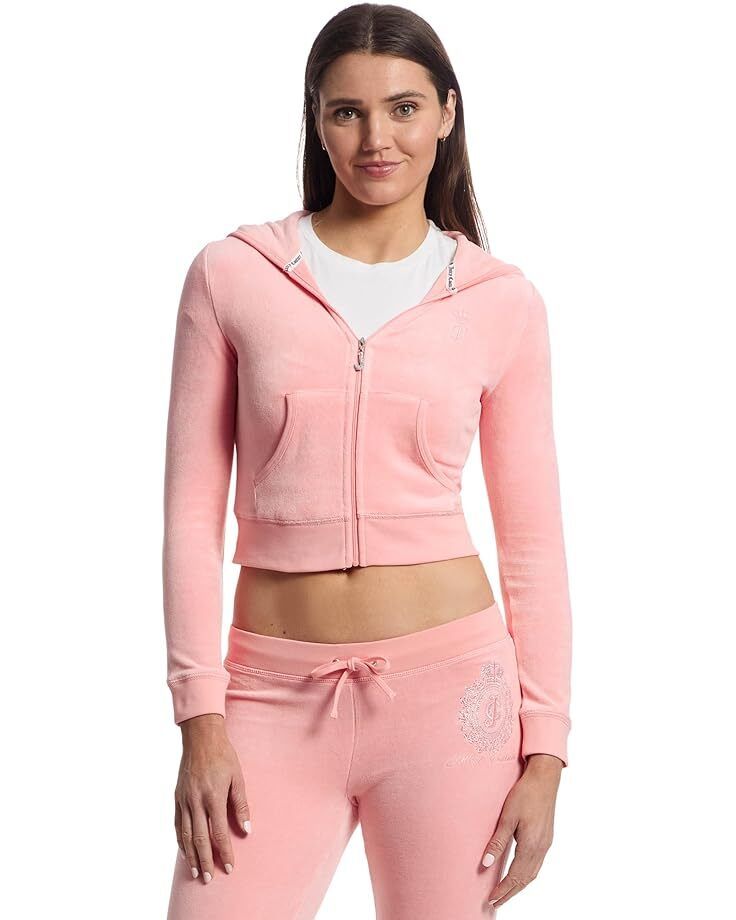 여성 쥬시 꾸뛰르 헤리티지 크롭 트랙 자켓 Women's Juicy Couture Heritage Cropped Track Jacket  1001223326112