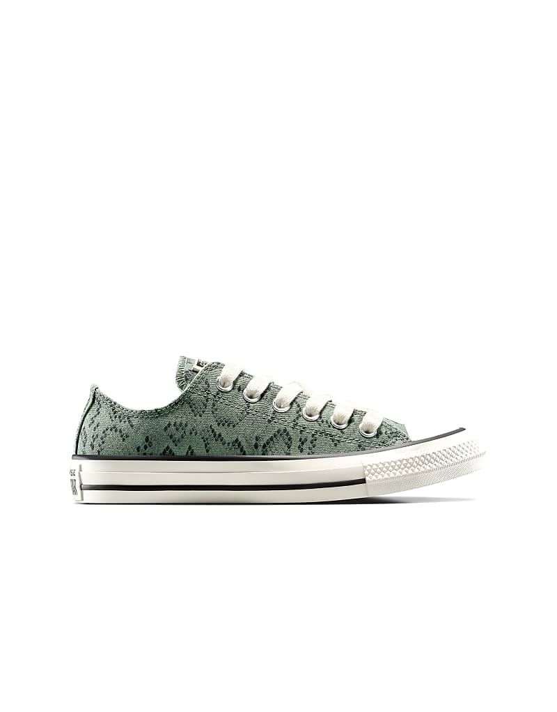 올 별 스니커즈 Chuck Taylor All Star   Sneaker mit Schlangenmuster in Foothill-Grun/Reiherweiß/Schwarz 208798563Foothill-Grün/Reiherweiß/Schwarz