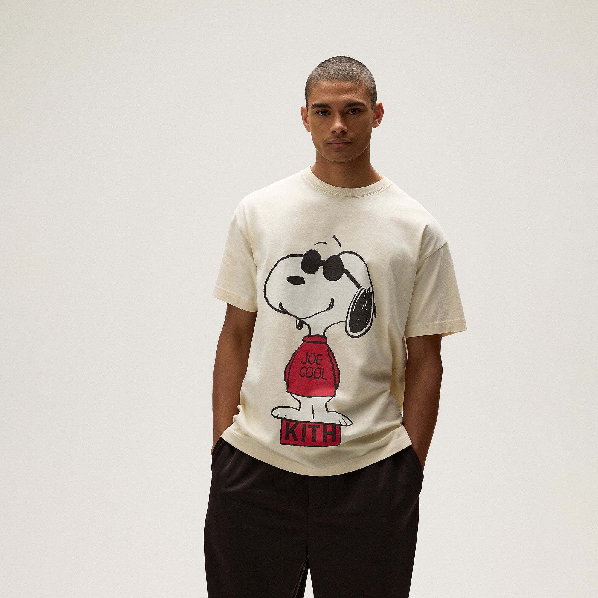 빈티지 티셔츠 Kith for Peanuts Joe Cool Vintage Tee - Sandrift 8285149266048