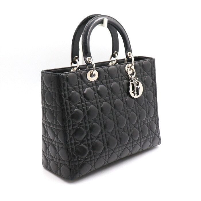 디올(Dior) | 중고 CAL44561 블랙 레이디디올 라지 까나쥬 토트백 겸 숄더백 aa50597 | 트렌비