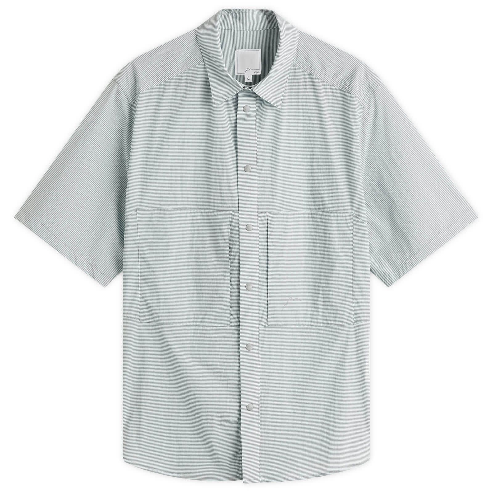 체크 포켓 숏 슬리브 셔츠 Check 2 Pocket Short Sleeve Shirt CAYL-CHK-2-PKT-SS-SHRT-LG Light Grey
