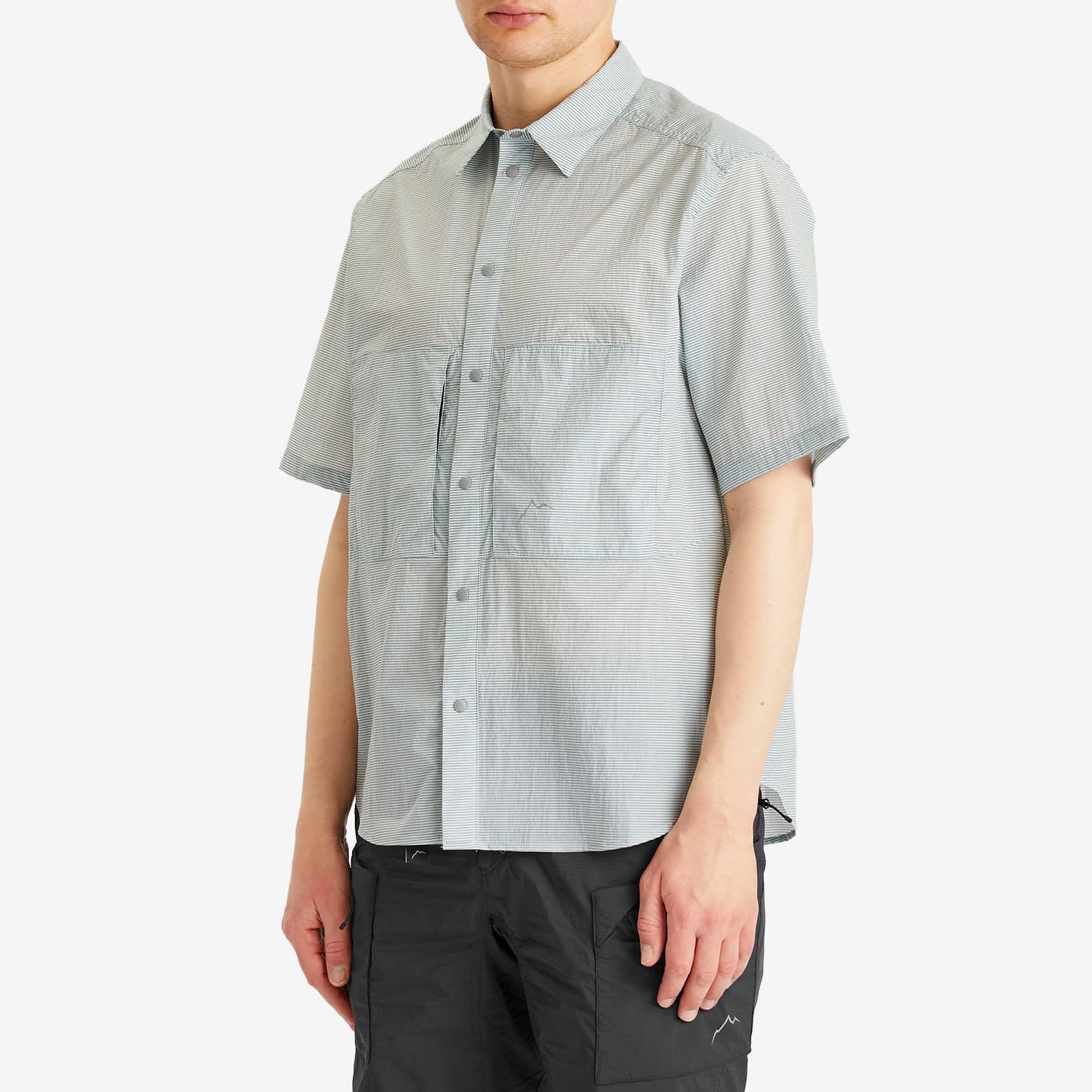 체크 포켓 숏 슬리브 셔츠 Check 2 Pocket Short Sleeve Shirt CAYL-CHK-2-PKT-SS-SHRT-LG Light Grey