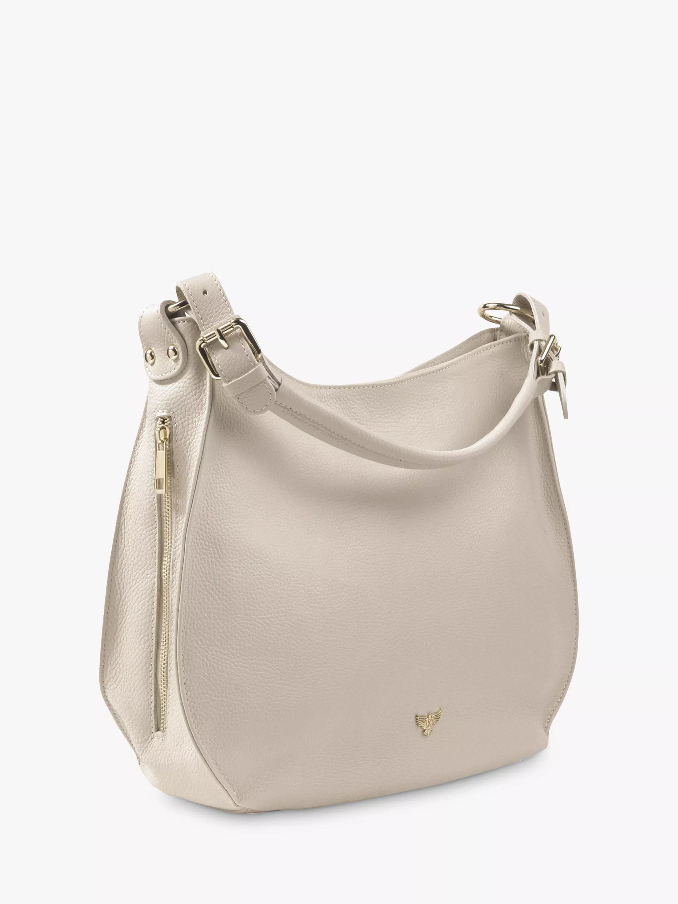 더 헤리엇 가죽 호보백 가방 The Harriet Leather Hobo Bag 113597391 Stone