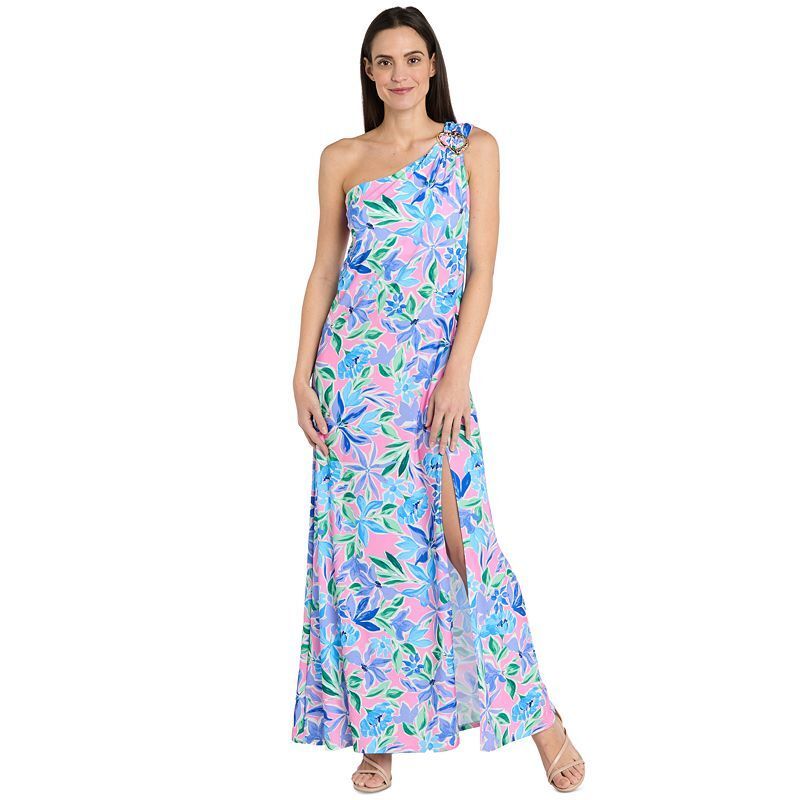 여성 원숄더 맥시 드레스 Women's Hardware-Trim One-Shoulder Maxi Dress 21483168 Green