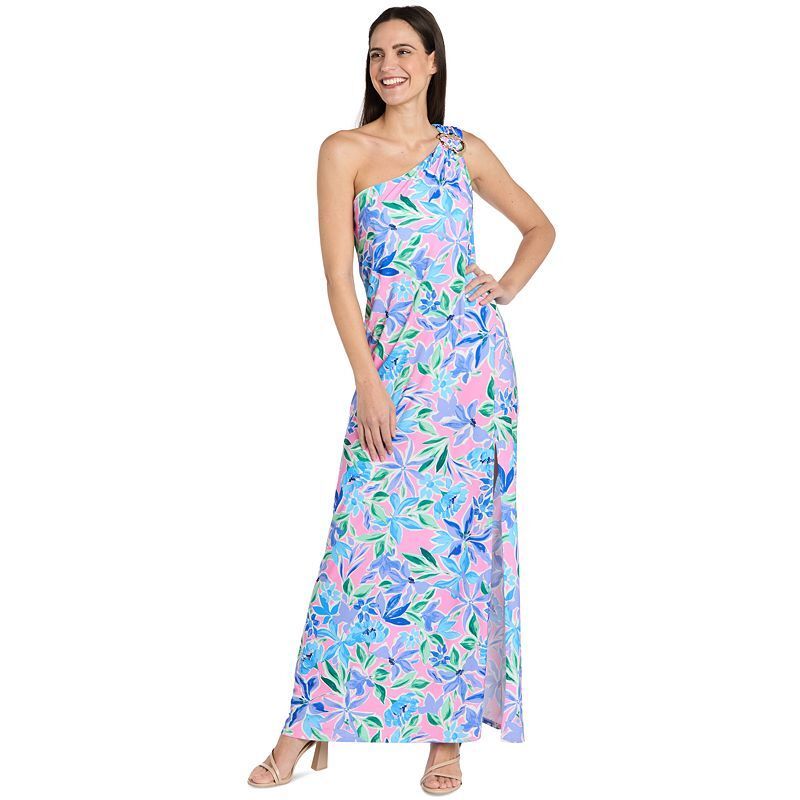 여성 원숄더 맥시 드레스 Women's Hardware-Trim One-Shoulder Maxi Dress 21483168 Green