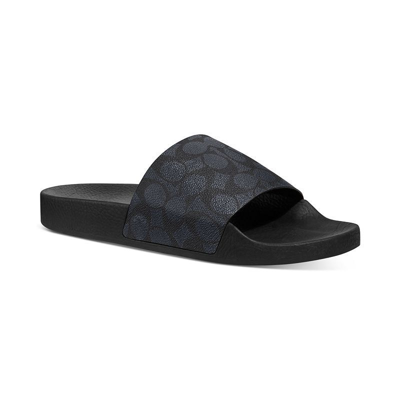 남성 시그니처 캔버스 풀 슬리퍼 Men's Signature Coated Canvas Pool Slide 8988022 Charcoal