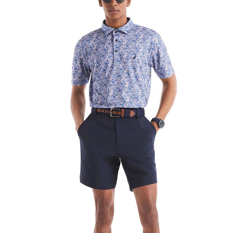 남성 프린팅 퍼포먼스 폴로 셔츠 Men's Classic-Fit Moisture-Wicking Printed Performance Golf Polo Shirt  21483508 Coronet Blue