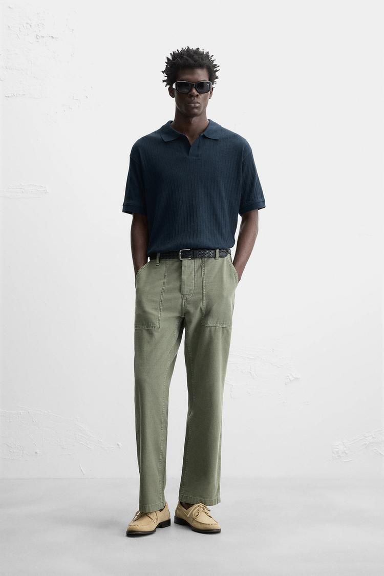 텍스쳐 폴로 셔츠 RIBBED TEXTURE POLO SHIRT 441604555