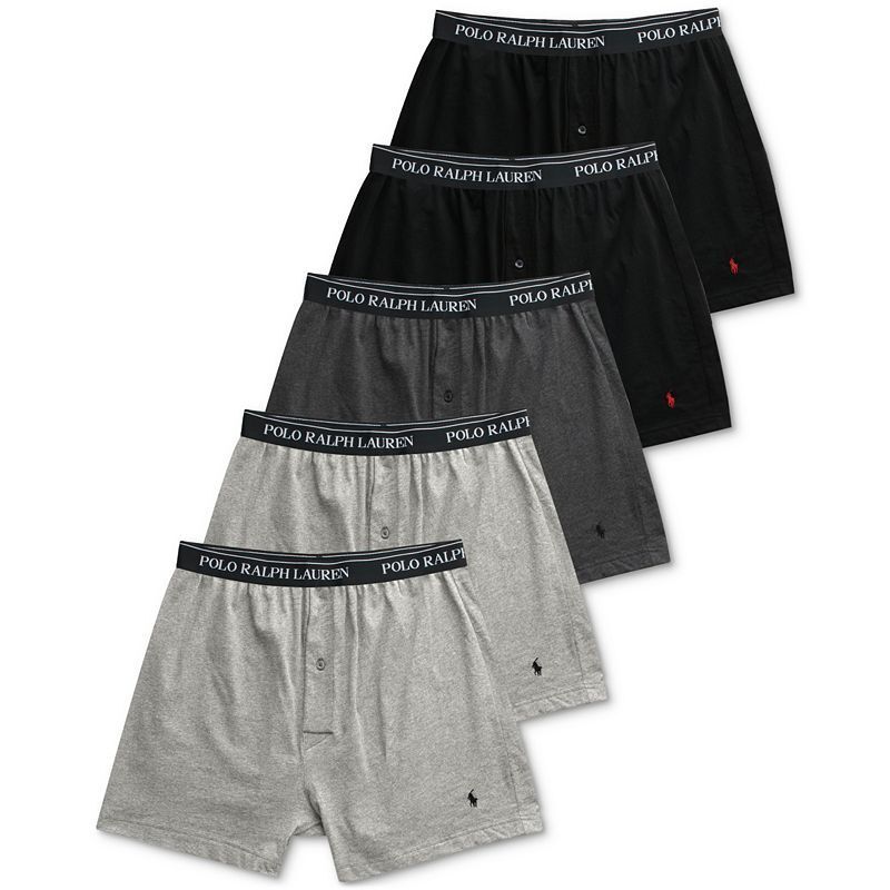 남성 코튼 니트 Men's 5-Pack Classic-Fit Cotton Knit Boxers  15480701 Grey