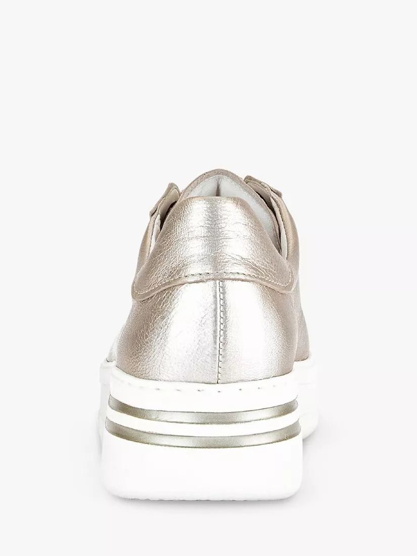 와이드 핏 스트라이프 디테일 플랫폼 스니커즈 골드 Wide Fit Keystone Stripe Detail Flatform Trainers, Gold 111306826