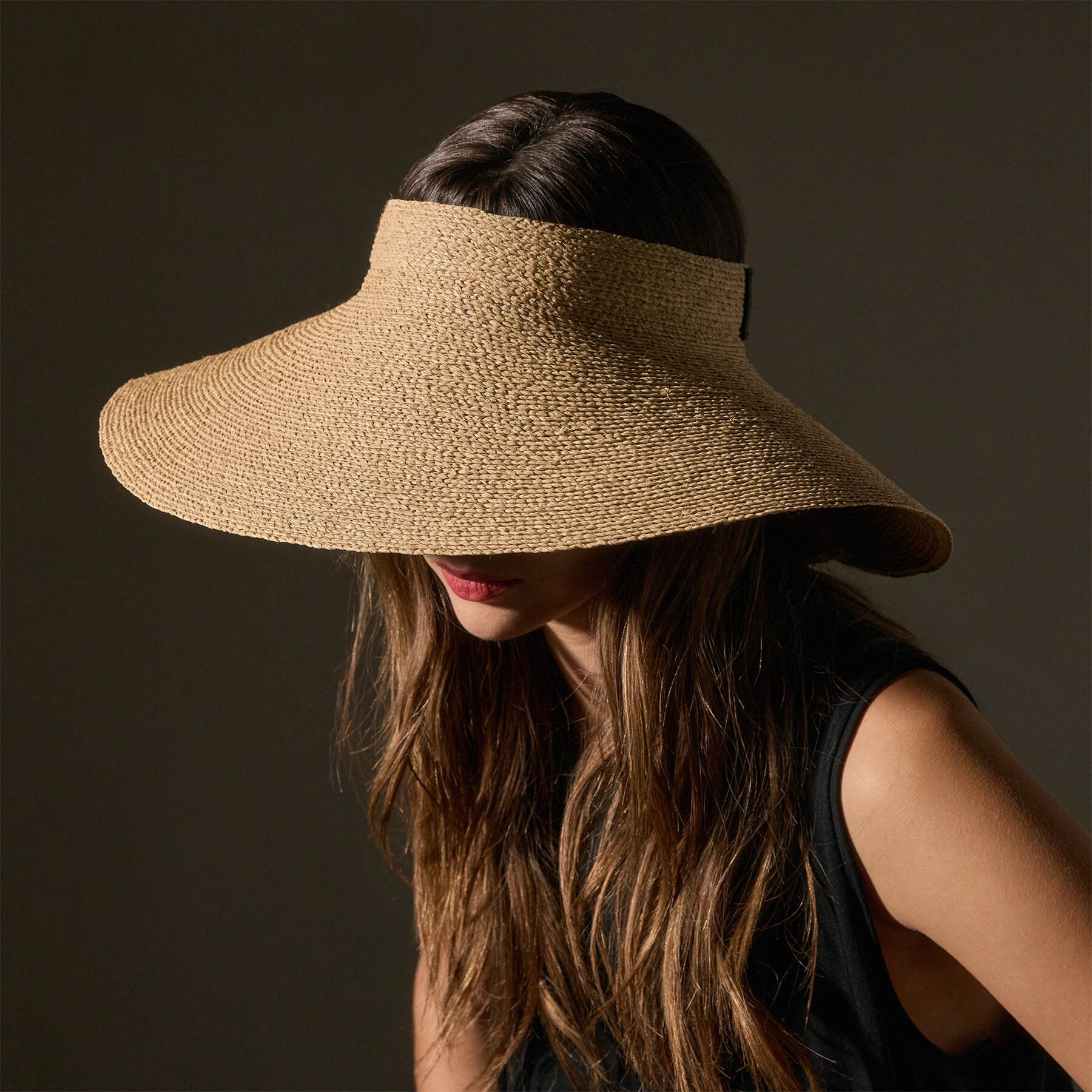 네츄럴 Janessa Leone Birdie Visor - Natural AHT0704 NATURAL