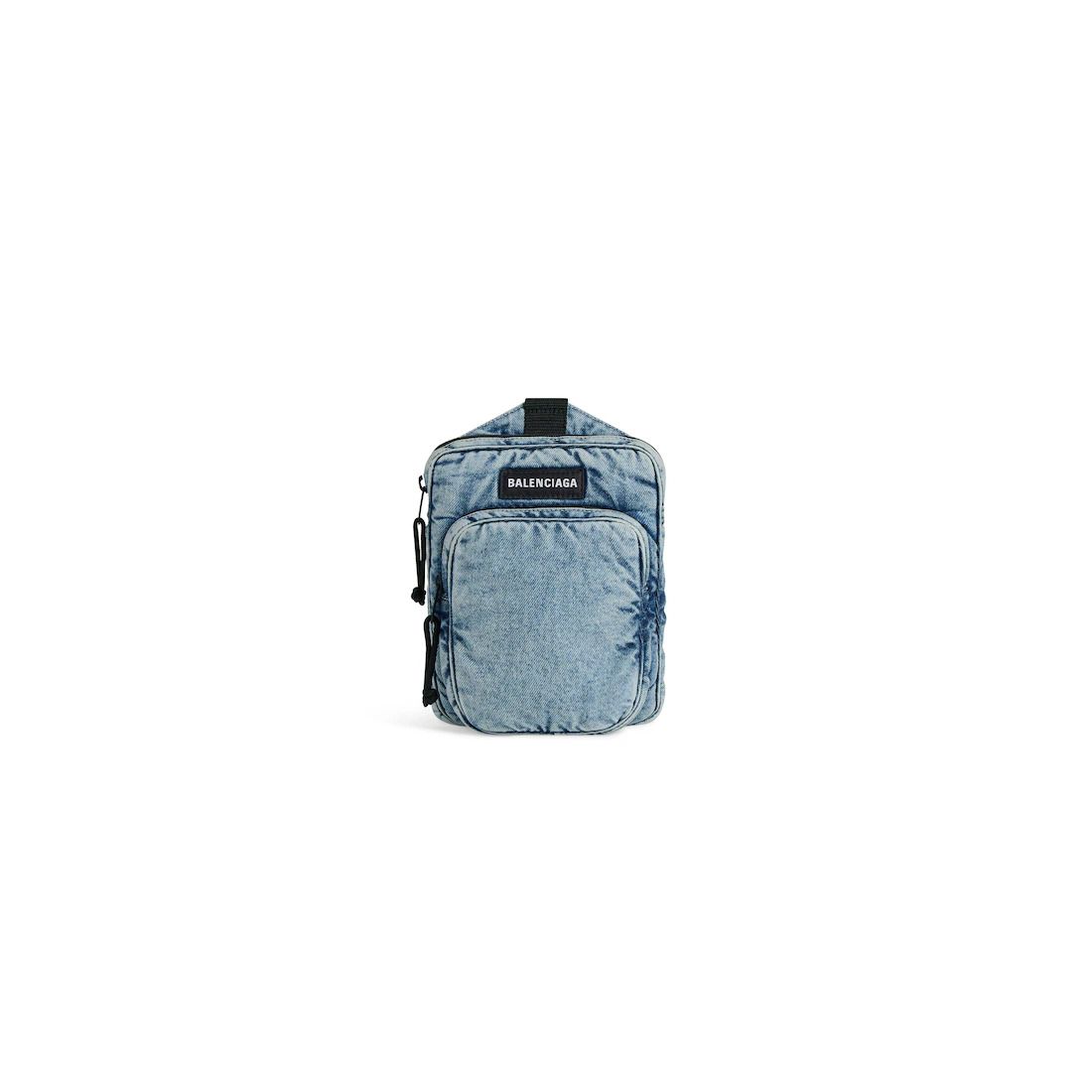 남성 익스플로러 크로스백 메신저 가방 블루 Men's Explorer Crossbody Messenger Bag in Faded Blue 6202602AAHB4652