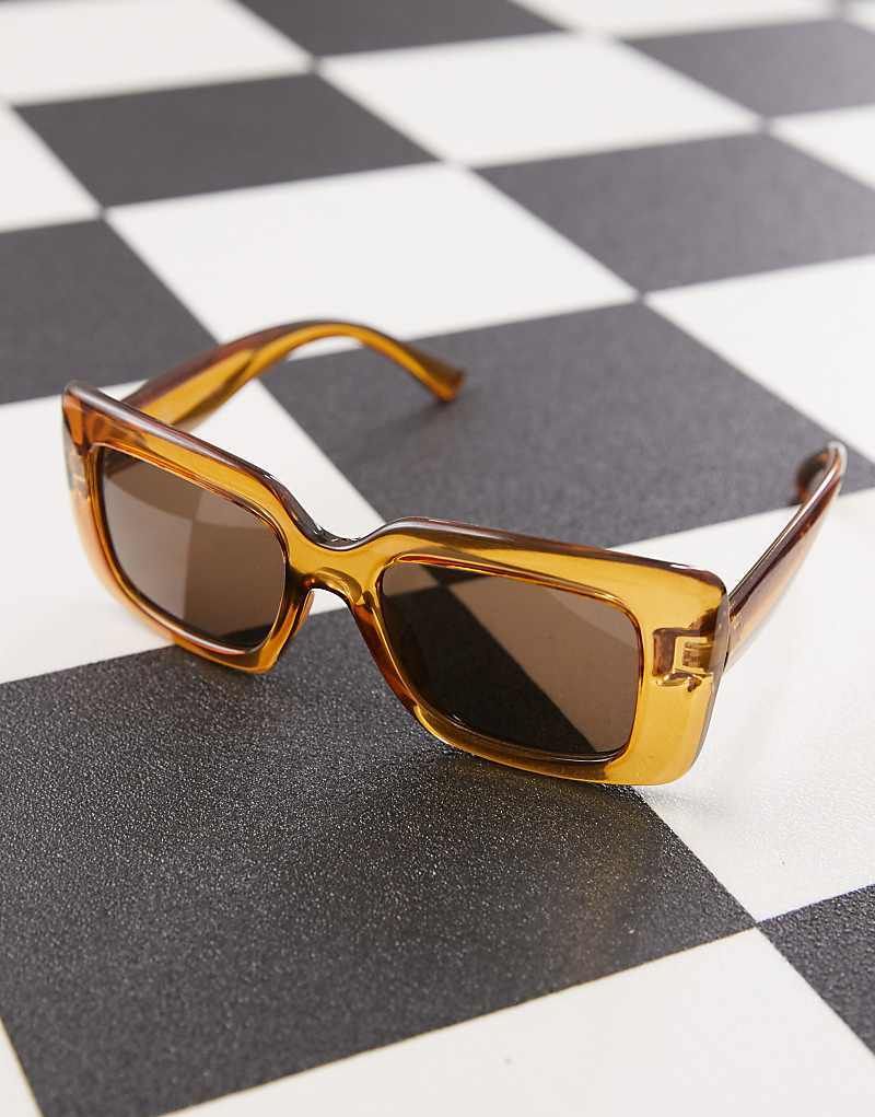 브라운 Eckige Oversize-Sonnenbrille in Braun 207475286Braun