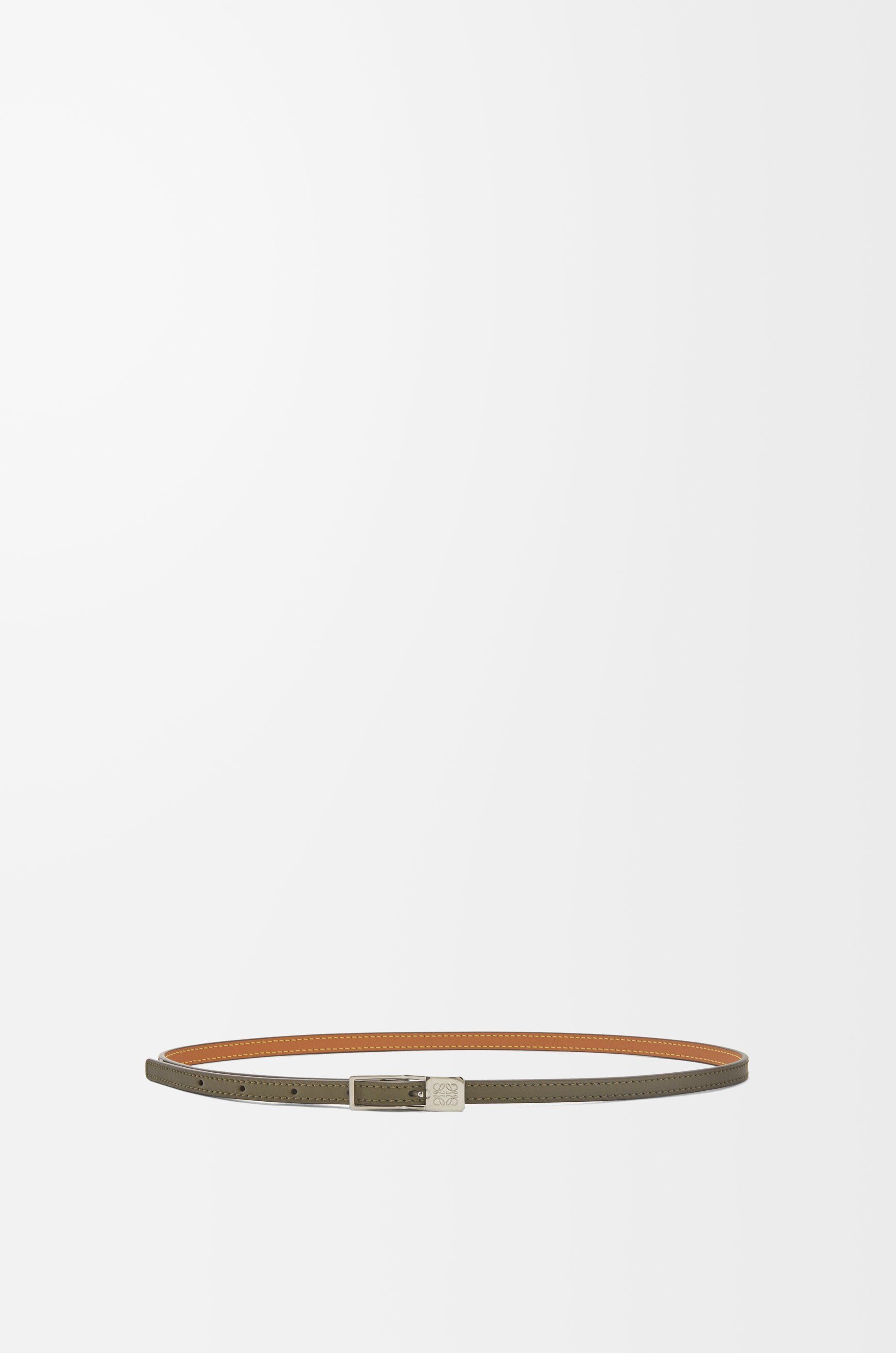 아마조나 패들락 벨트 스무스 카프스킨 Amazona padlock belt in smooth calfskin E619Z16X13 Tea Dust/Palladium