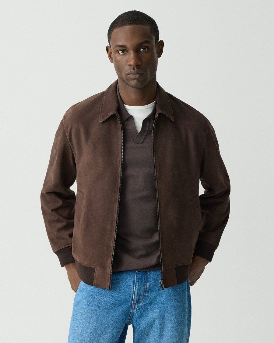 와이어트 집업 자켓 스웨이드 Wyatt Zip Jacket in Suede P0171114 28Z
