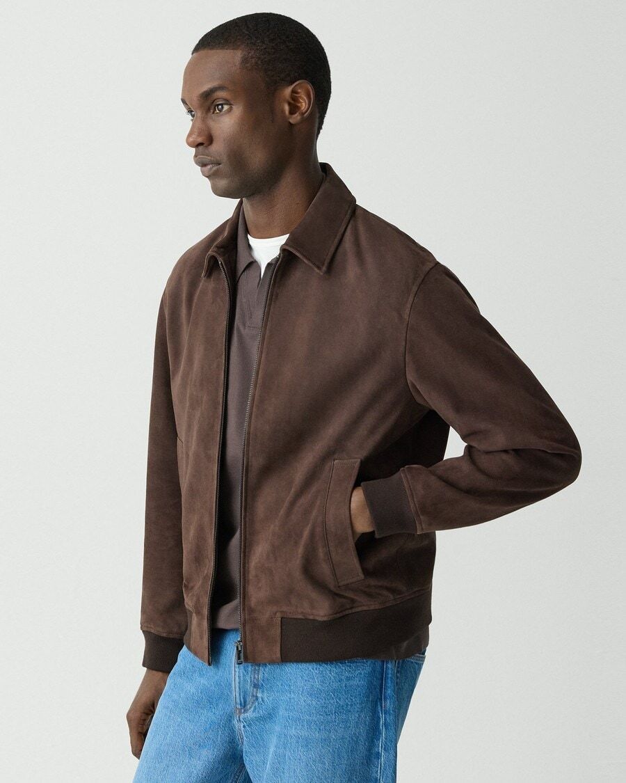 와이어트 집업 자켓 스웨이드 Wyatt Zip Jacket in Suede P0171114 28Z
