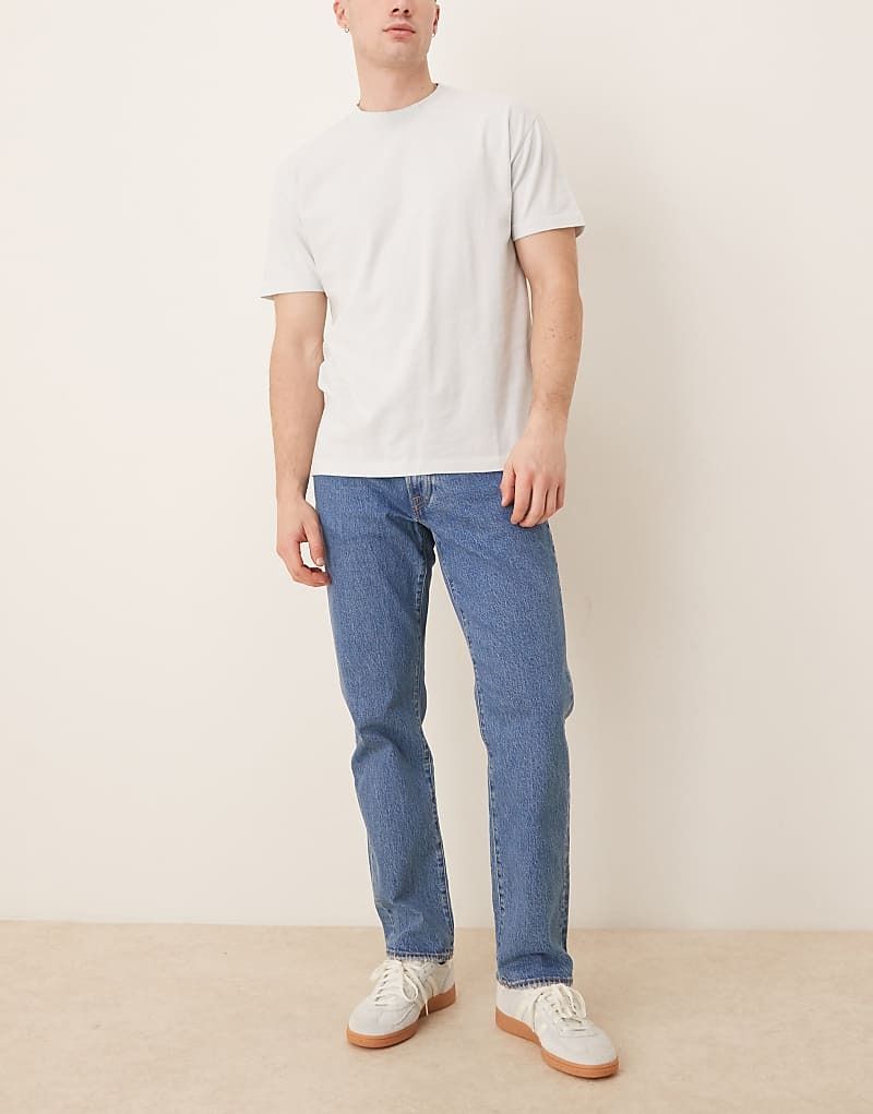 데님 Jeans mit geradem Schnitt im Vintage-Stil, in mittelblauer Waschung 207886428MEDIUM