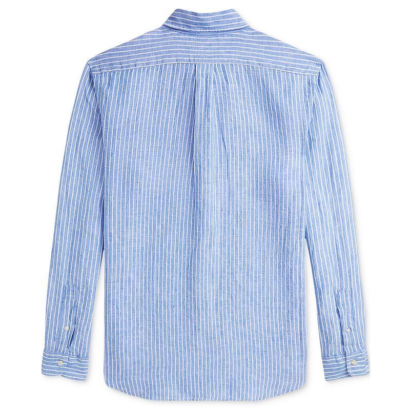 남성 스트라이프 린넨 셔츠 Men's Classic-Fit Striped Linen Shirt 19363876 Blue/white